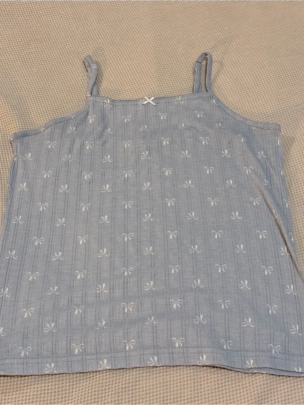 Woman Light Blue Floral Stripe Pajama Set